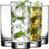 Home Essentials & Beyond Highball Glasses set of 4, 17 oz Drinking Glasses, Red Series Heavy Bubble Base view 1