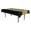 Beistle Black and Gold Plastic Tablecover view 1