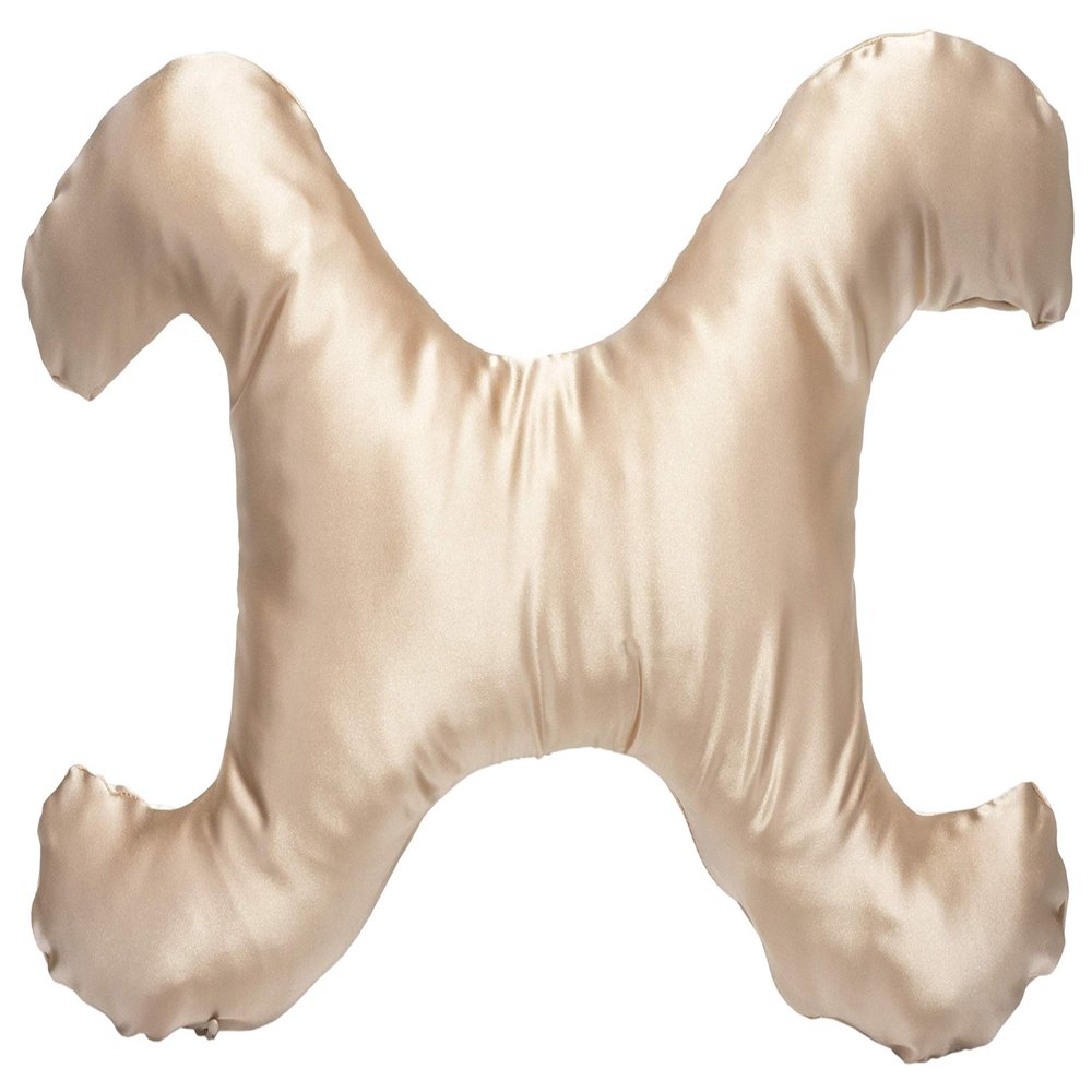 Save My Face!" La Petite Pillow (Champagne, Satin)