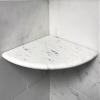 Tenedos Premium Quality Italian Carrara Bianco White Greyish 9x9 Marble Bathroom Accessories Corner Shower Shelf Tile Polished (1 Piece) view 2