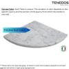 Tenedos Premium Quality Italian Carrara Bianco White Greyish 9x9 Marble Bathroom Accessories Corner Shower Shelf Tile Polished (1 Piece) view 3