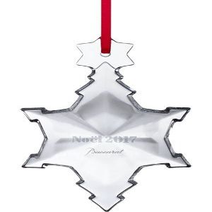 Baccarat 2017 Clear Crystal Christmas Annual Ornament