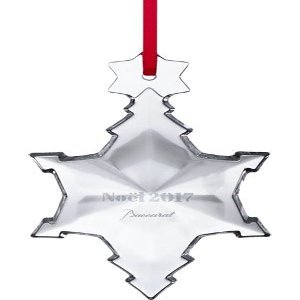 Baccarat 2017 Clear Crystal Christmas Annual Ornament