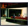 overstockArt Edward Hopper Night Hawks, 1942 20-Inch by 24-Inch Framed Oil on Canvas,Black view 1