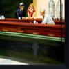 overstockArt Edward Hopper Night Hawks, 1942 20-Inch by 24-Inch Framed Oil on Canvas,Black view 2