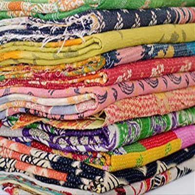 Sophia-Art Indian Kantha Quilt Handmade Blanket Indian Vintage Reversible Throw Wholesale 1 Pcs lot