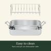 Cuisinart 16-Inch Roasting Pan, Induction Compatible Premium Rectangular Roaster Pan With Rack, Stainless Steel Roasting Pan with Rack, Large Capacity, Dishwasher Safe view 3
