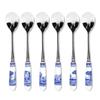 Spode Blue Italian Collection Teaspoons | Set of 6 | Made of Stainless Steel with Porcelain Handles | 6 Inch Dessert Spoons | Blue/White | Hand Wash Only view 1