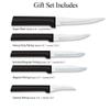 RADA Cutlery 6-Piece All-Star Paring Knife Gift Set (G252), Stainless Steel Hollow Ground Blades, Made in USA, Black Handles view 2