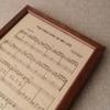 3rd wedding anniversary gift,Leather engraving, music notes sheet engraved on real leather, leather picture, custom engraving view 2