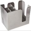 American Metalcraft HMBAR8 Hammered Stainless Steel Bar Caddy with 6 Compartments, Silver view 1