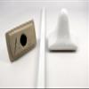 Bath Accessories 24" White Ceramic Towel Bar - Not for Flat Surface Installation view 4