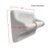 Tenedos Glazed Ceramic Bathroom Toilet Paper Holder Accessory White Wall Mount Durable Classic Design Not for Flat Surface Installation view 2
