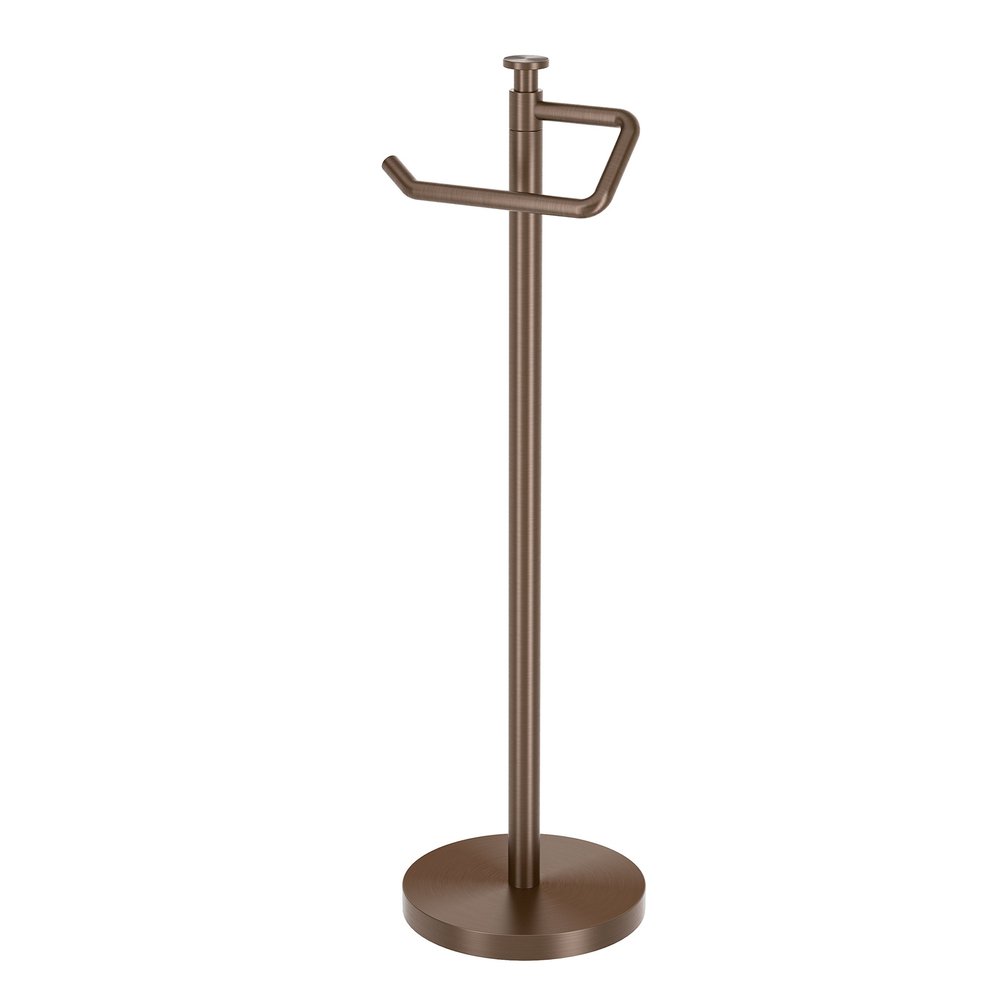Gatco 1435BZ Standing Tissue Holder, 23.68", Bronze | Toilet Tissue Roll Holder Stand with Weighted and Padded Base for Bathroom