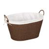 Household Essentials Paper Rope Woven Oval Laundry Basket, Brown view 1