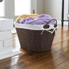 Household Essentials Paper Rope Woven Oval Laundry Basket, Brown view 2