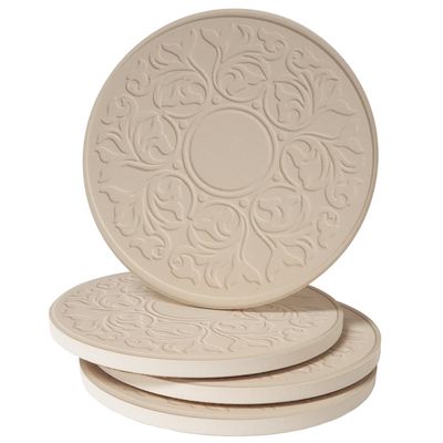CoasterStone Absorbent Stone Coasters, Victorian Lace Set of 4