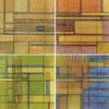 CoasterStone Absorbent Coasters, 4-1/4-Inch, "Frank Lloyd Wright Hillside Rug", Set of 4 view 1