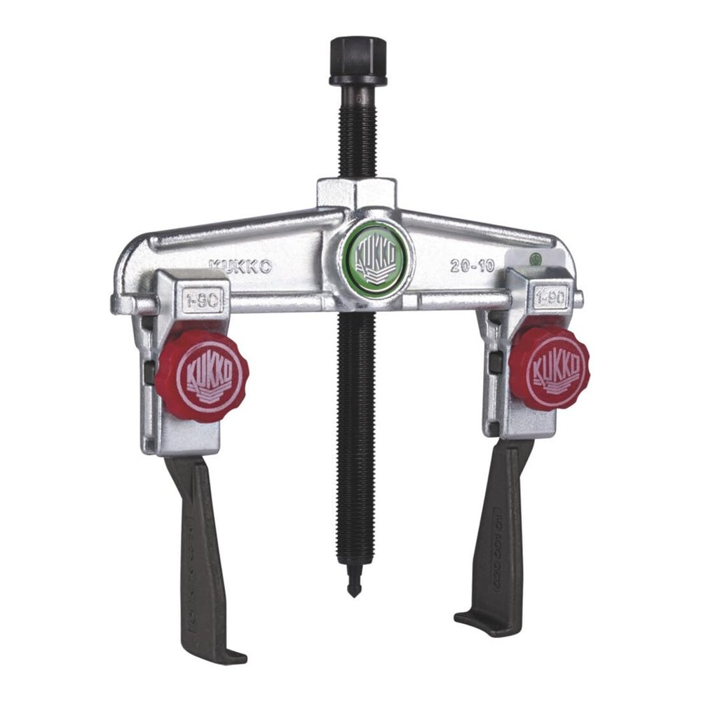 KUKKO 20-10+S - Extractor de rodamientos universal de 2 patas para espacios angostos con regulacin rpida (120x100 mm)