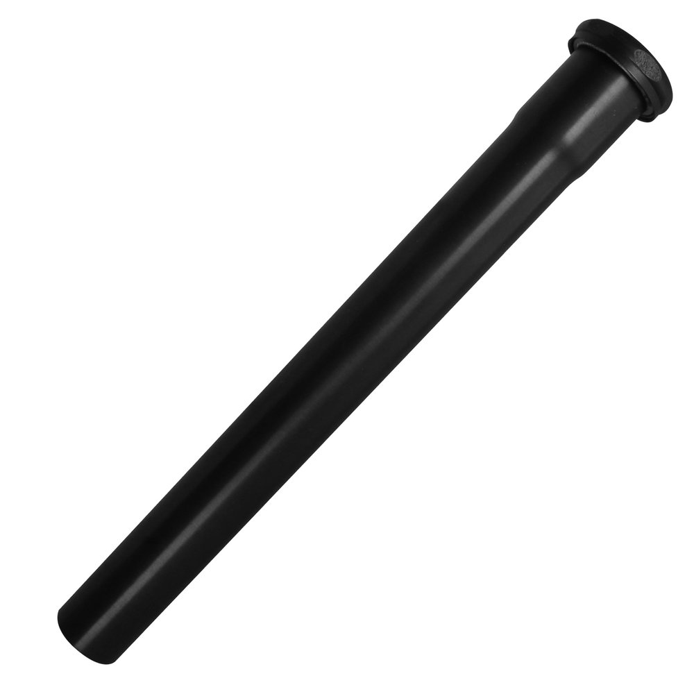 Westbrass D421-62 1-1/4" x 12" Slip Joint Extension Tube, Matte Black