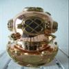 HS 10" Polished Brass & Copper Mark V Dive Helmet view 1