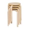 Linon Jenna Natural Round 17" Stacking Stool Set of 4 (1771NAT-04-AS-U) view 1