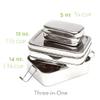 ECOlunchbox Three-in-One Stainless Steel Bento Box (31oz)  3 Piece Nesting Lunch Container with Snack Pod  Plastic Free, Non Toxic, Dishwasher Safe, Not Leak-Proof view 2