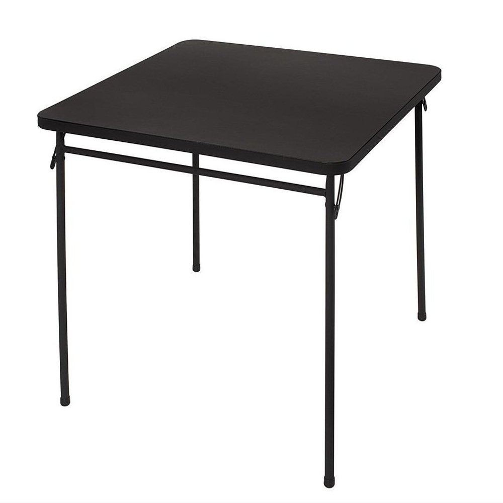 Cosco 14-619-BLK1 Black Square Folding Table 34"x34"