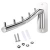 Sumnacon Wall Mounted Clothes Hanger Rack, Stainless Steel Garment Hooks with Swing Arm Holder, Space Saver Coat Robe Storage Organizer for Laundry Room Bedrooms, Clothing Drying Rack with 5 Hooks view 1