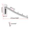 Sumnacon Wall Mounted Clothes Hanger Rack, Stainless Steel Garment Hooks with Swing Arm Holder, Space Saver Coat Robe Storage Organizer for Laundry Room Bedrooms, Clothing Drying Rack with 5 Hooks view 4