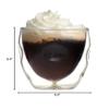 Ozeri Moderna Artisan Series Double Wall Beverage and Espresso Shot Glasses, 2-Ounce, Set of 4 view 2