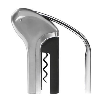 Houdini Vertical Corkscrew with Foil Cutter and Extra Spiral (Silver)