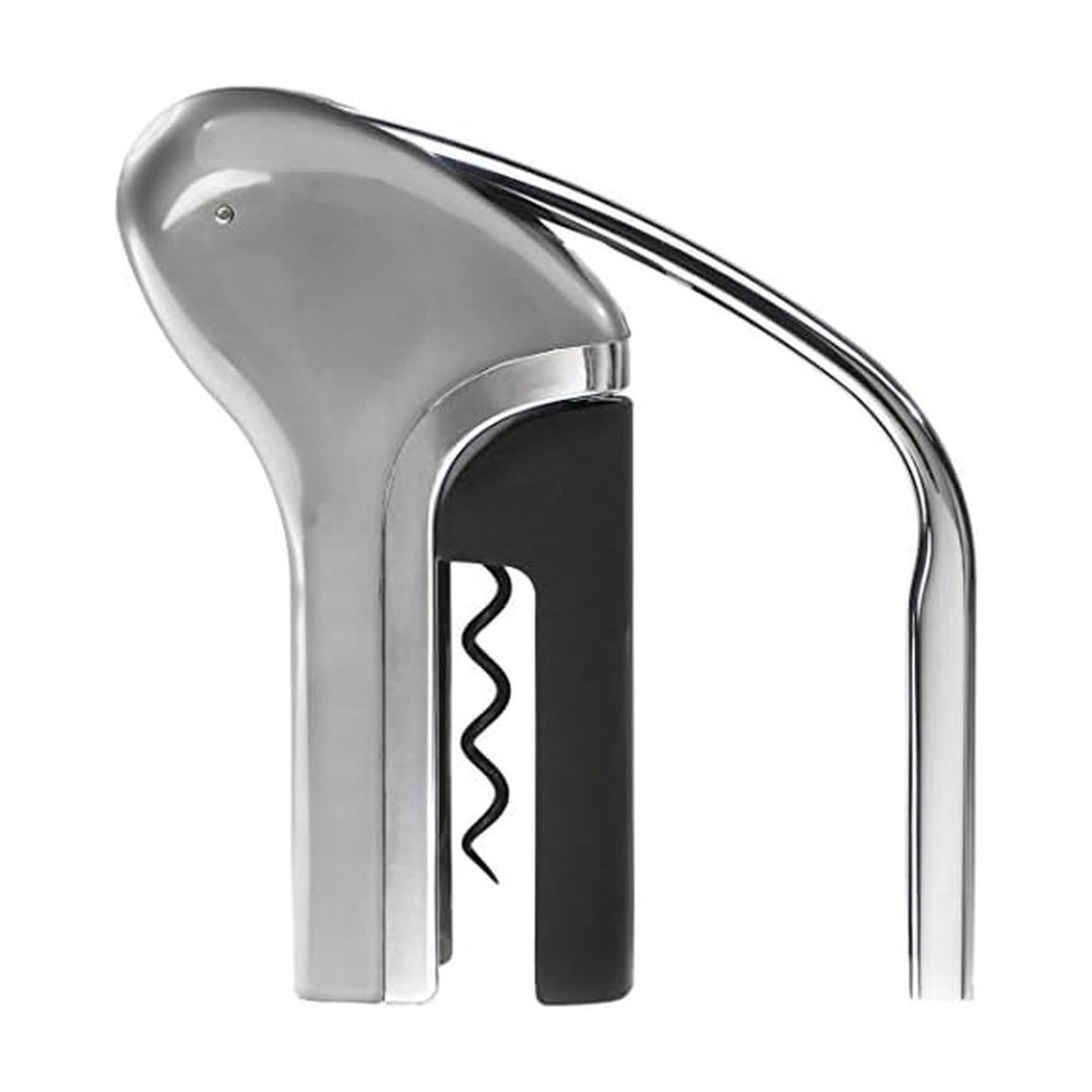 Houdini Vertical Corkscrew with Foil Cutter and Extra Spiral (Silver)