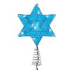 Kurt Adler Ul 10 Light LED Silver and Blue Hanukkah Star Shimmer Treetop view 2