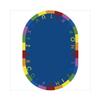 Joy Carpets Rainbow Alphabet Rug, Pastel, 5'4" x 7'8" Oval view 1