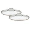 Cuisinart 71-2228CG Chef's Classic Stainless 2-Piece Glass Lid Set,9" & 11" Glass covers view 1