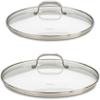 Cuisinart 71-2228CG Chef's Classic Stainless 2-Piece Glass Lid Set,9" & 11" Glass covers view 2