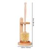 REDECKER Oiled Beechwood Toilet Brush Stand with Tampico Fiber Toilet Brush, 9-7/8 inches - Natural Bristles are Heat-Resistant and Retain Shape, Made in Germany - Wood Toilet Brush Set view 4