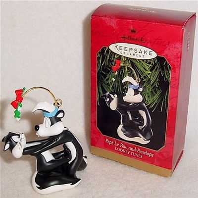 Hallmark Looney Tunes Pepe' Le Pew and Penelope Keepsake Ornament (1998)