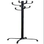 Black Metal Hall Tree - Eight Pegs Coat / Hat Rack