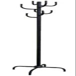 Black Metal Hall Tree - Eight Pegs Coat / Hat Rack