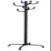 Black Metal Hall Tree - Eight Pegs Coat / Hat Rack view 1