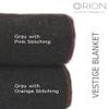 Orion Outpost Trading Co. Vestige Military Wool Blanket, 4.5 lbs, 66 x 84 (Gray/Orange) view 3