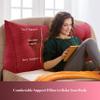 VERCART Wedge Headboard Pillows Bed Wedge Pillow Headboard Wedge Pillow Triangle Pillow Wedge Daybed Pillows Bolster Pillow Headboard with Removable Cover Red Full view 2