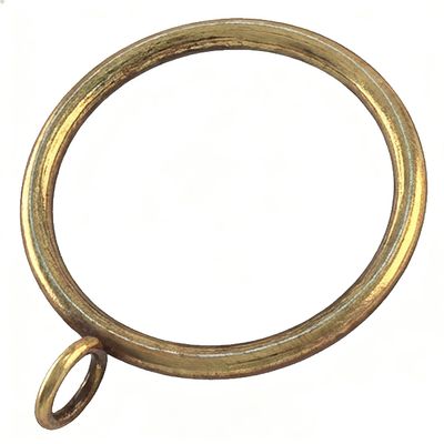 ANJUU 42 PCS Curtain Rings, 1.5 inch Metal Curtain Drape Sliding Eyelet Rings-Hanging Rings for Curtains and Rods, Fits Up to 1 1/4-Inch Rod, Antique Bronze(Clips Not Included)