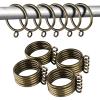 ANJUU 42 PCS Curtain Rings, 1.5 inch Metal Curtain Drape Sliding Eyelet Rings-Hanging Rings for Curtains and Rods, Fits Up to 1 1/4-Inch Rod, Antique Bronze(Clips Not Included) view 4