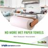 SeaTeak Wooden Paper Towel Holder, 12"x 4.375", 100% Solid Teak Wood, Wall Mount, Spring-Loaded, Fits Standard & Jumbo Rolls, Perfect for Boats, Kitchens, RV's & Campers view 2