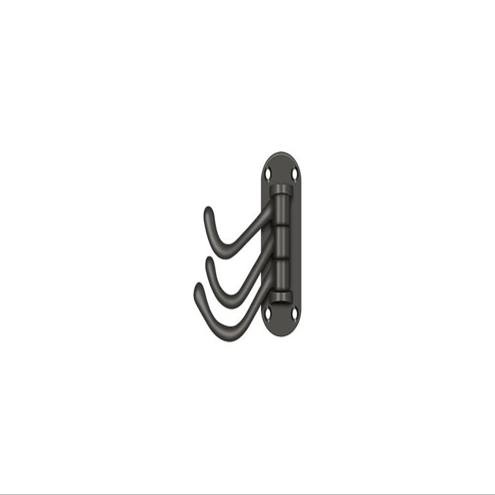 Deltana TSH40U10B 4-Inch Projection Heavy Duty Triple Swivel Hook