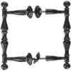 Deltana OHP620U19 Back-To-Back Set Solid Brass Off-Set Handle Pull view 1