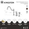 Kingston Brass KS7808TPLBS Templeton Widespread Kitchen Faucet with Brass Sprayer, Satin Nickel,8-Inch Center view 4